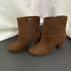 Chocolate brown Faux Suede 6.5 Ankle Booties